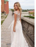 Ivory Beaded Wedding Dress With Detachable Jacket